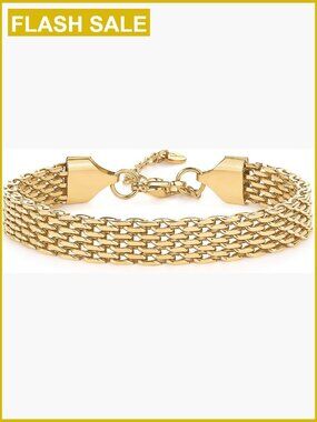 Chunky Chain Adjustable Bracelet 7 Inch Stainless Steel Lightweight Trendy